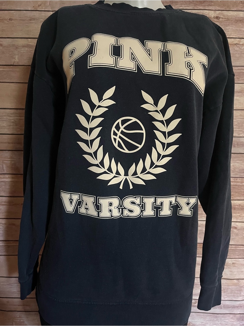 Pink varsity sweatshirt